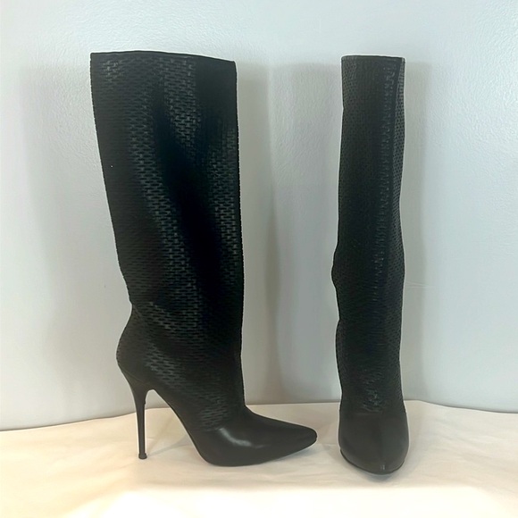 Georgina Goodman Black Leather Long  Boots - Picture 3 of 17